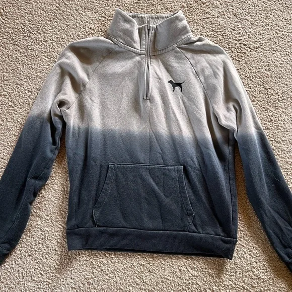 PINK Victoria's Secret Gray Ombre Zip Up Jacket - Picture 1 of 3